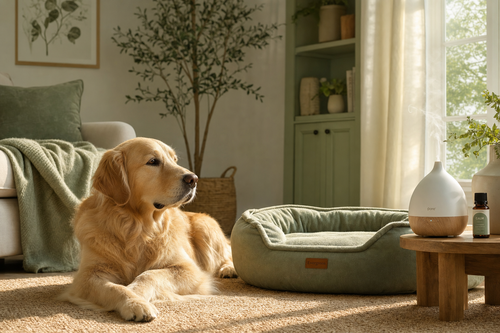 ZenPaw Complete Calm Kit — bundle of donut bed, lick mat, and diffuser for dogs